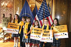 Catholic school students attend as Gov. Herbert signs a proclamation for 'Utah School Choice Week'