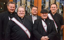 Priest, four deacons become Fourth Degree Knights of Columbus