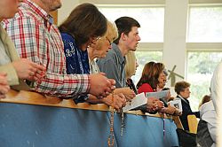Hundreds pray at the area-wide Divine Mercy Sunday