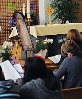 Hundreds pray at the area-wide Divine Mercy Sunday