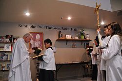 Saint Martin de Porres renames its parish hall in honor of the newly canonized Saint John Paul II
