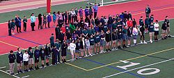 Utah Catholic students pray during the National School Walk Out 
