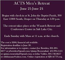 Men's and women's ACTS retreats scheduled for summer