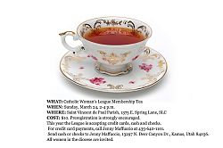 Membership tea set for Catholic Woman's League