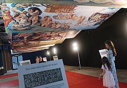The exhibition allows a detailed visualization of the works of art of the Sistine Chapel