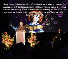 Cathedral architecture 'a statement of Christian identity,' keynote speaker says at Bishop's Dinner