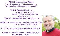 Diocesan Lenten Retreat will be March 23
