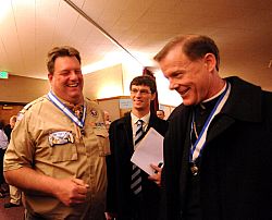 Bishop Wester and Mark Jasumback honored with highest Scout recognition