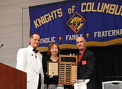 Knights of Columbus honored a family for their devoted and dedicated service to community
