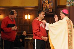 Diocese celebrates the Feast of St. Blaise with traditional blessing of throats