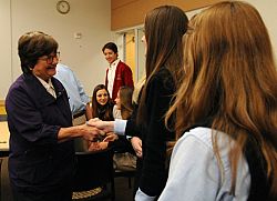 'Get involved,' Sister Prejean tells students