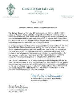 Statement from the Diocese of Salt Lake City
