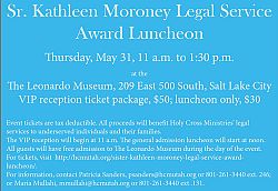 Sister Kathleen Moroney Legal Service Award luncheon is open to all the community