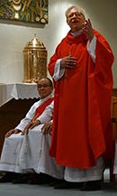 Fr. Blaine presides at his farewell Mass