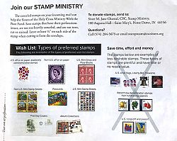 Stamps help Sisters of the Holy Cross
