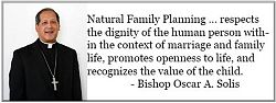Bishop Solis' Message on Natural Family Planning Awareness Week  