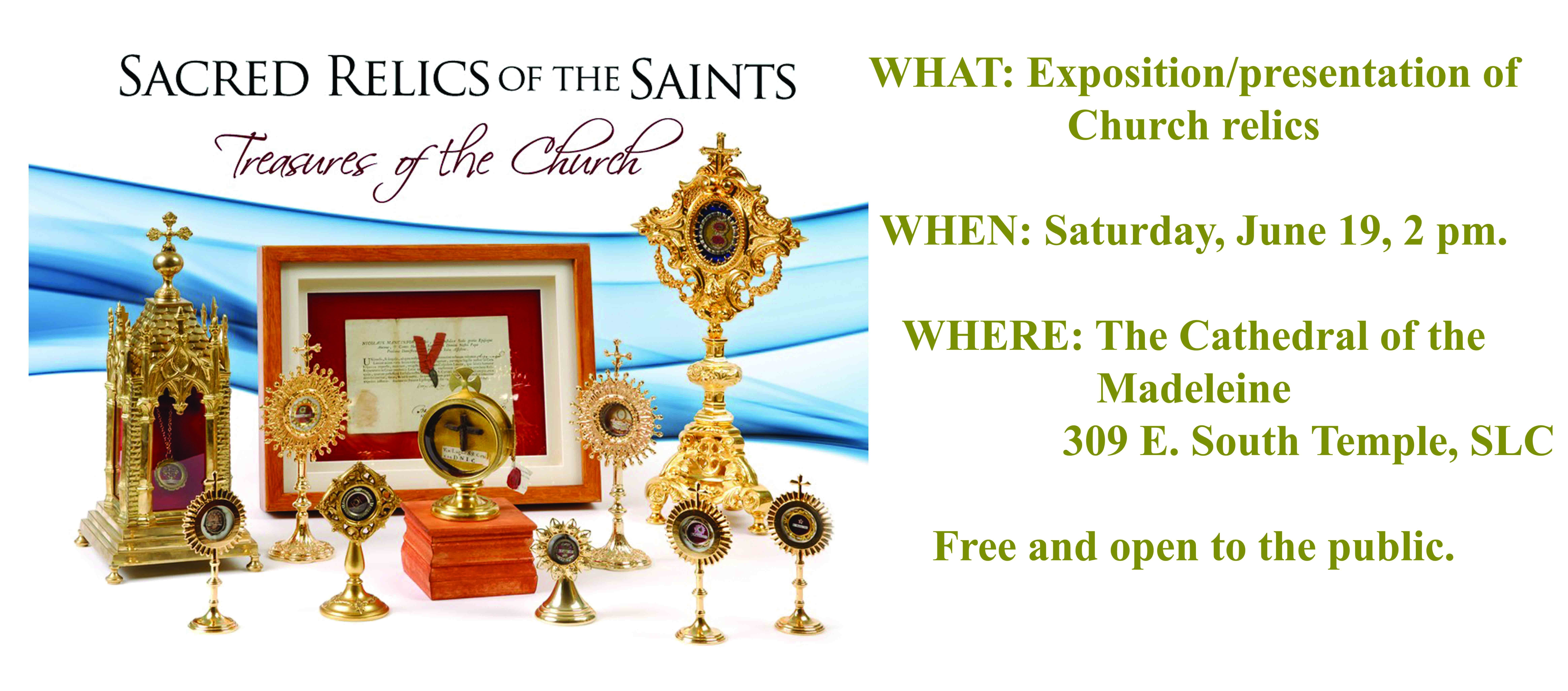Touring relics exposition to visit cathedral Intermountain Catholic