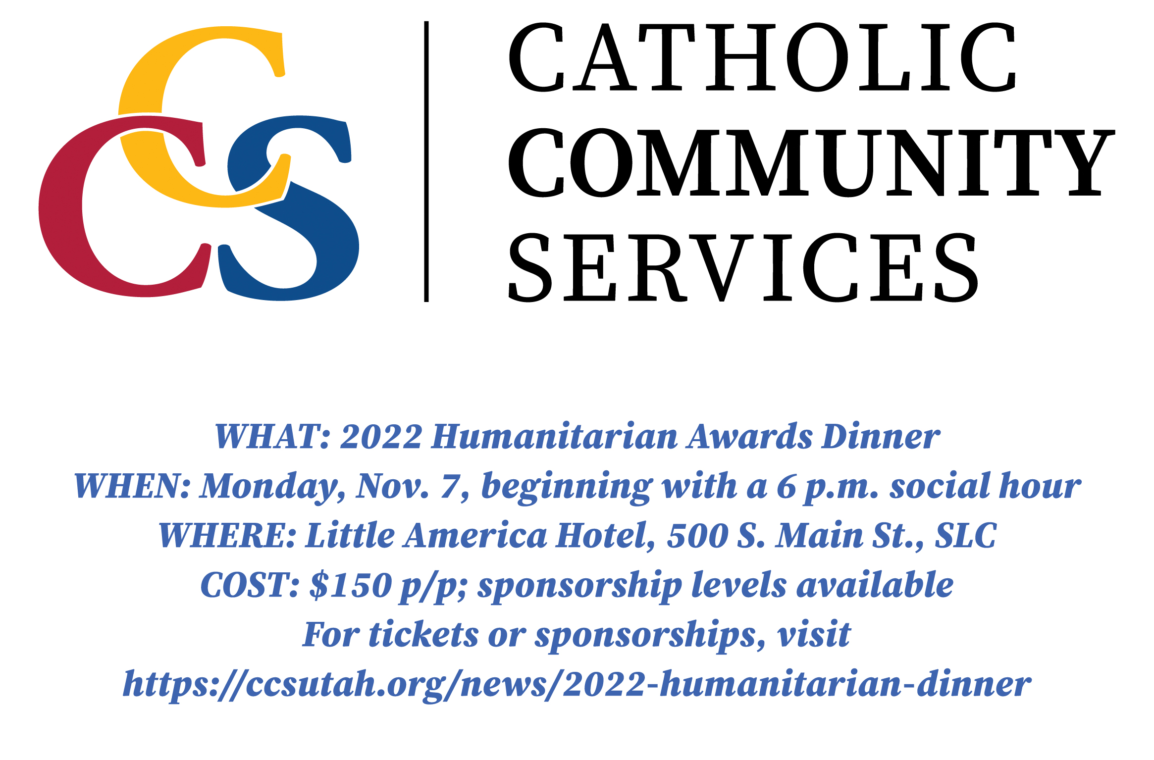 CCS Humanitarian Awards Dinner to recognize those who help the