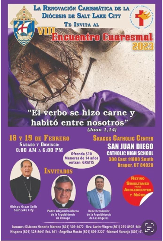 Encuentro Cuaresmal Carismático 2023 Intermountain Catholic