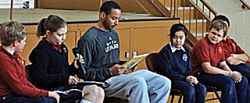 Jazz player encourages students to keep reading