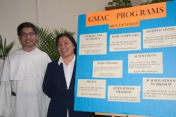 Sister Maria makes presentation about Give Me a Chance to Saint Catherine's Men's Group
