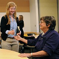 'Get involved,' Sister Prejean tells students