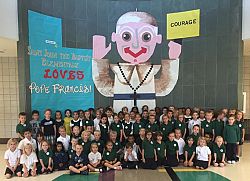 Flat Francis at St. John the Baptist Elementary