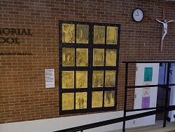 J.E. Cosgriff students create a Holy Door for their school