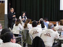 Bishop Solis visits EMAUS II participants 