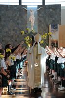 May crowning with Bishop Oscar A. Solis