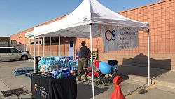 CCS distributes around 500 bottles of water a day to the homeless