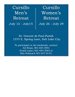 Cursillo retreats for women and men planned