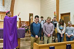 Bishop Solis visits Newman Center at USU
