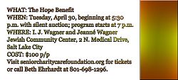 Hope Benefit to honor founding officers, St. Joseph Villa volunteers