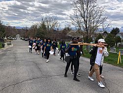 Youth Contemplate Christ's Passion