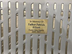 Memorial bench installed as Eagle Scout project