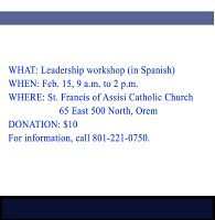 Upcoming faith formation events in Spanish
