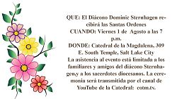 Seminarista será ordenado al sacerdocio el 14 de agosto
