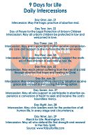 9 Days for Life novena for the protection of human life set for Jan. 21-29