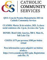 La cena de premios Humanitarios de CCS será en vivo, con la opción de verla desde casa