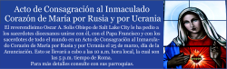 Acto de Consagración al Inmaculado Corazón de María por Rusia y por Ucrania