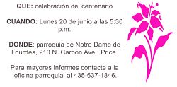 Parroquia de Notre Dame de Lourdes celebrará centenario 
