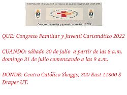 Todas las familias están invitadas al congreso familiar y juvenil carismático 2022