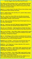 Organ festival anniversary to include special events: Eccles Organ Festival Recitals/Events