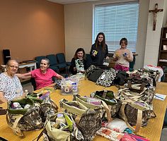 Pennsylvania parishs prayer shawl ministry brings a hug from God around the globe