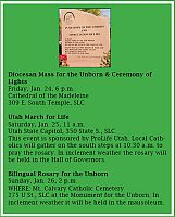 Pro-life events scheduled for January

