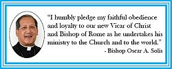 Bishop Solis gives thanks for Pope Leo XIV