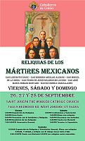 Reliquias de los mártires Mexicanos visitarán la parroquia de San José Obrero
