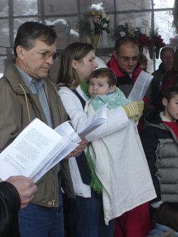 Ninguna tormenta de nieve detiene la oración por los abortados