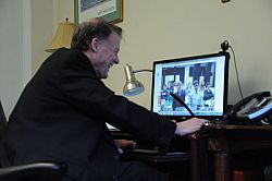Students question bishop on various issues via video conference